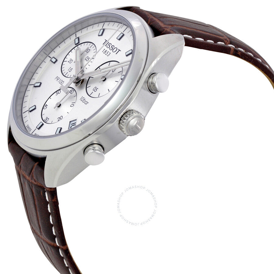 Tissot PR100 Chronograph Silver Dial Men's Watch T1014171603100 - The Watches Men & Co #2