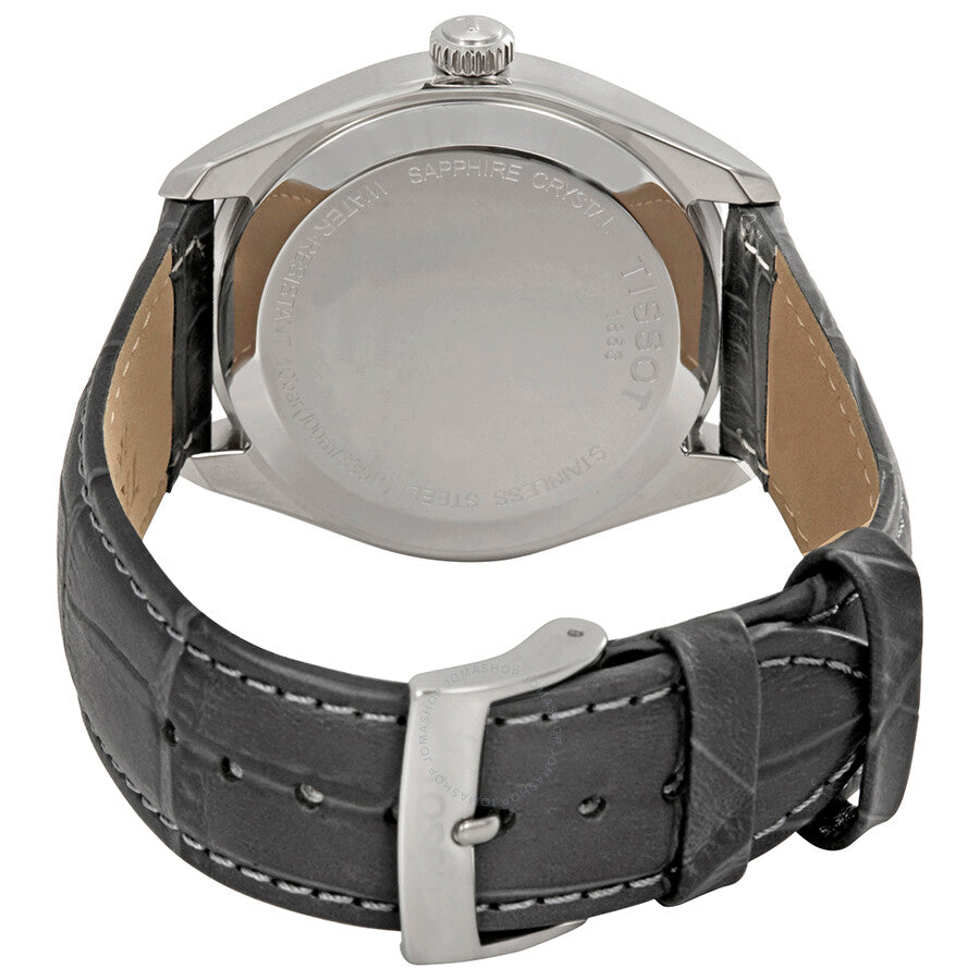 Tissot PR100 Grey Dial Grey Leather Men's Watch T1014101644100 - The Watches Men & Co #3
