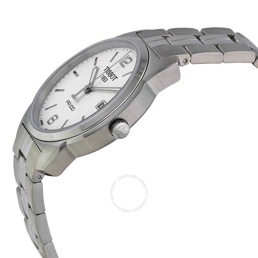 Tissot PR100 White Dial Stainless Steel Men's Watch T0494101101700 - The Watches Men & Co #2