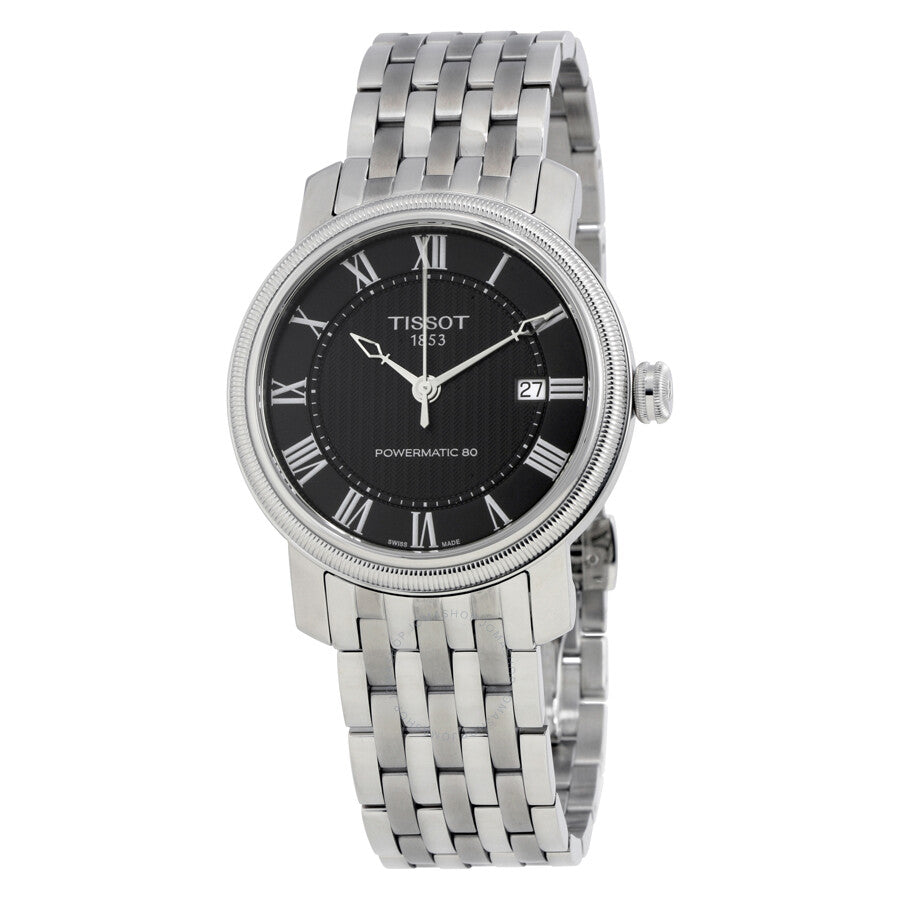 Tissot T-Classic Bridgeport Powermatic 80 Black Dial Men's Watch T0974071105300 - The Watches Men & Co