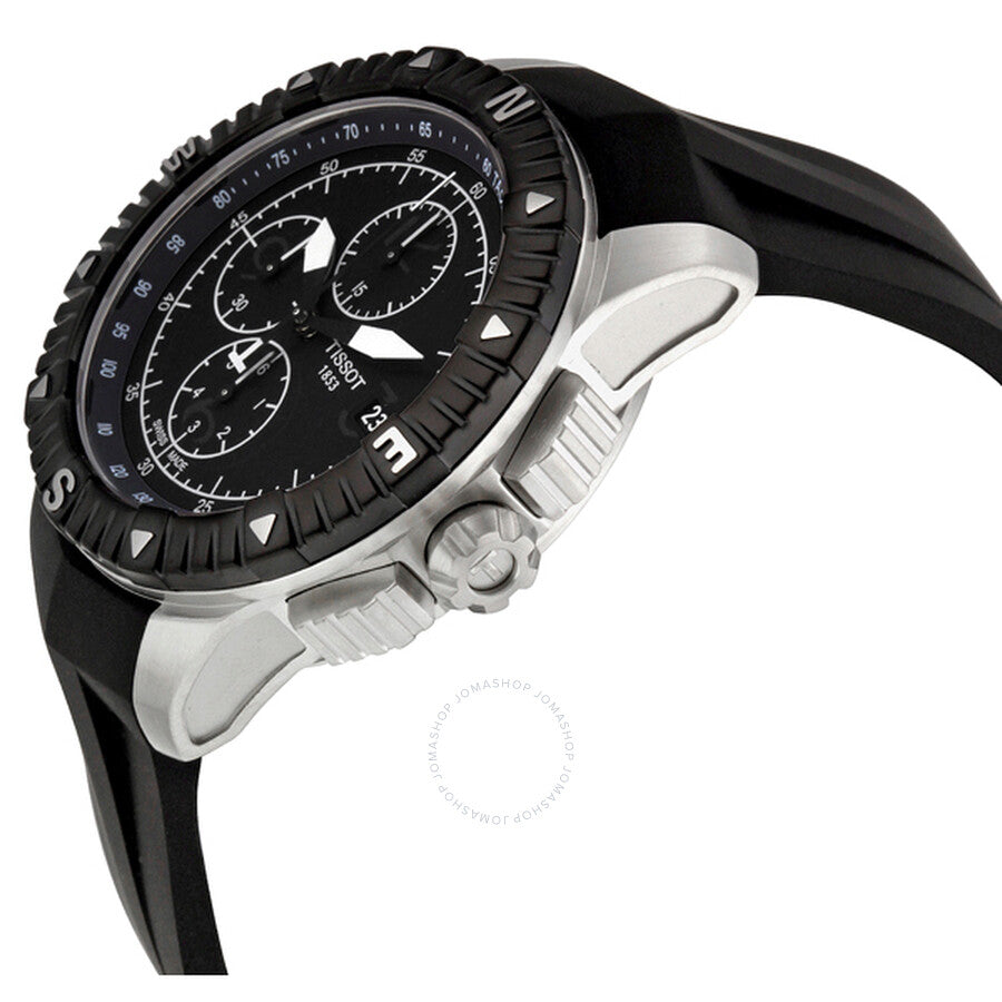 Tissot T-Navigator Automatic Chronograph Black Dial Stainless Steel Men's Watch T0624271705700 - The Watches Men & Co #2