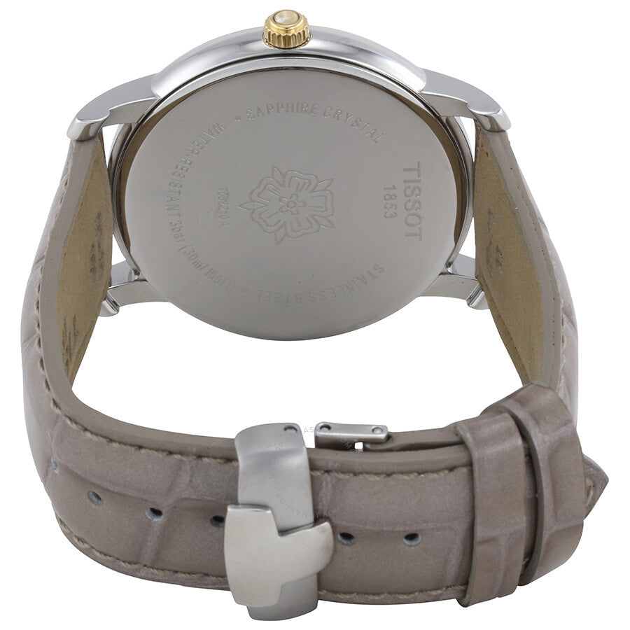Tissot T-Trend White Dial Gray Leather Ladies Watch T052.210.26.037.00 - The Watches Men & Co #3