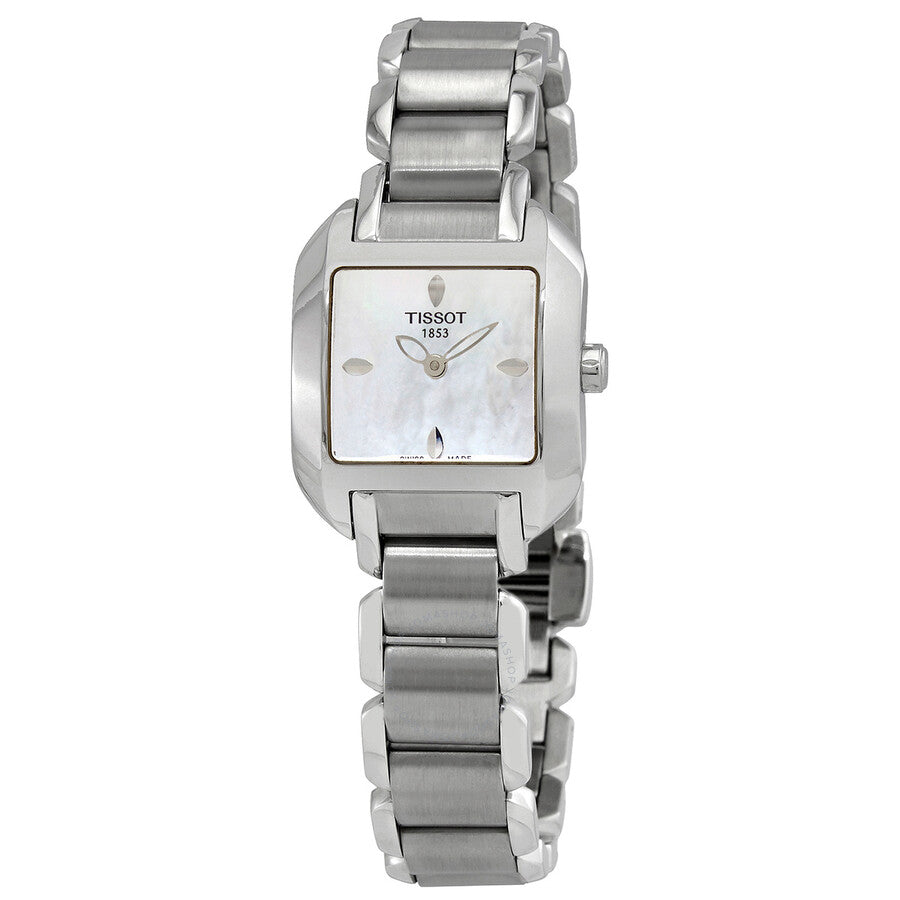 Tissot T-Wave White Dial Stainless Steel Ladies Watch T02.1.285.71 - The Watches Men & Co