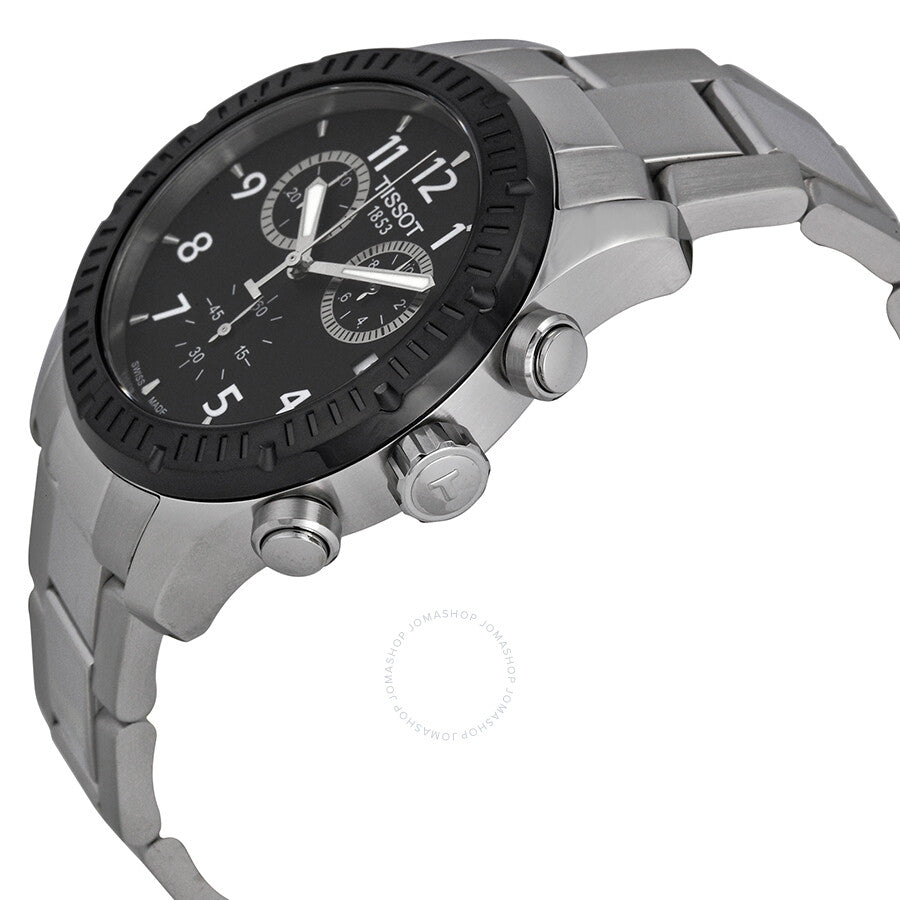 Tissot V8 Chronograph Black Dial Men's Watch T0394172105700 - The Watches Men & Co #2