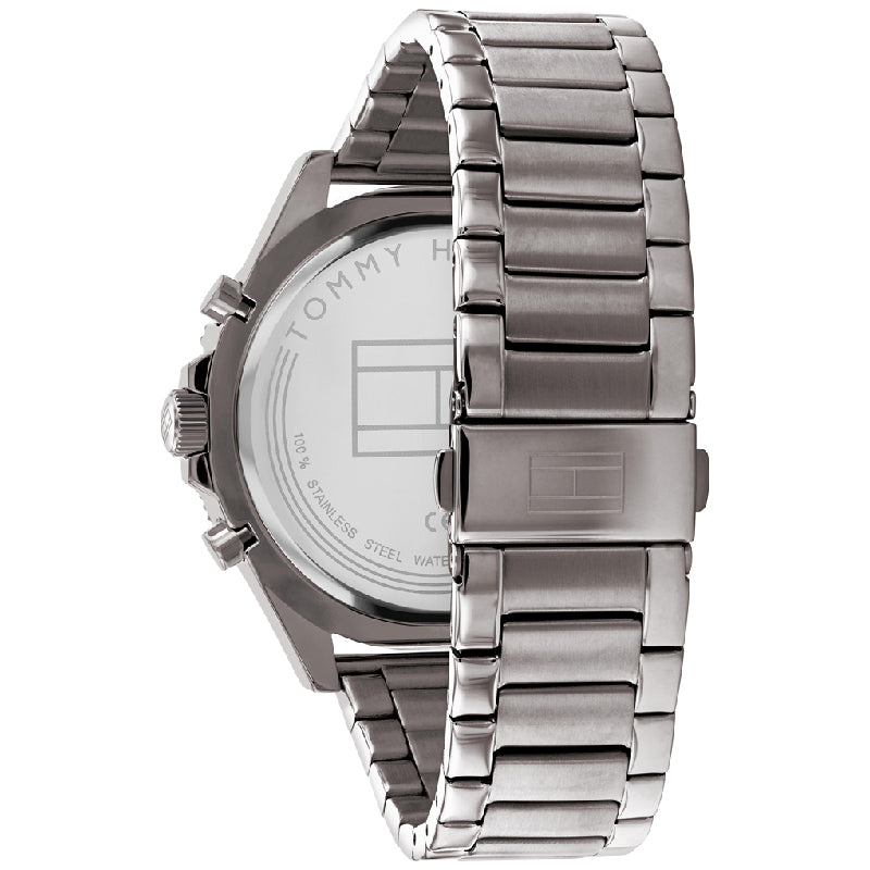 Tommy Hilfiger Larson Chronograph Grey Dial Silver Steel Strap Men's Watch - 1791918