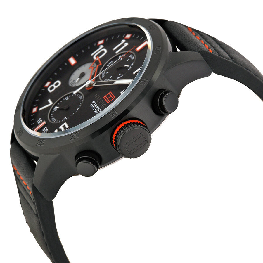 Tommy Hilfiger Multi-Function Black Dial Black Leather Men's Watch 1791136 - BigDaddy Watches #2