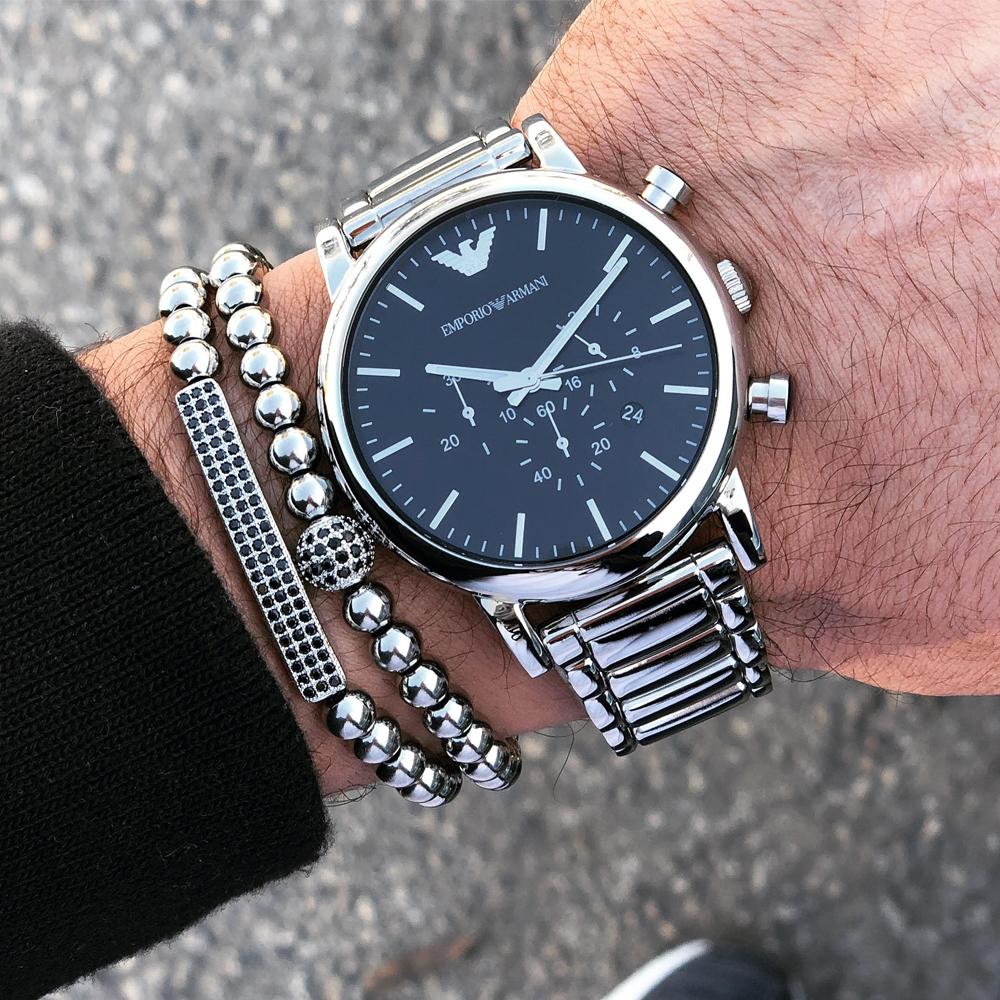 Emporio Armani Classic Chronograph Black Dial Men's Watch AR1894