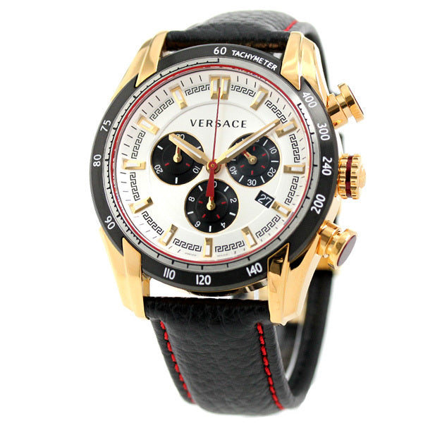 Versace V-Ray Leather Strap Men's Watch  VDB040014 - Kiwi Watches