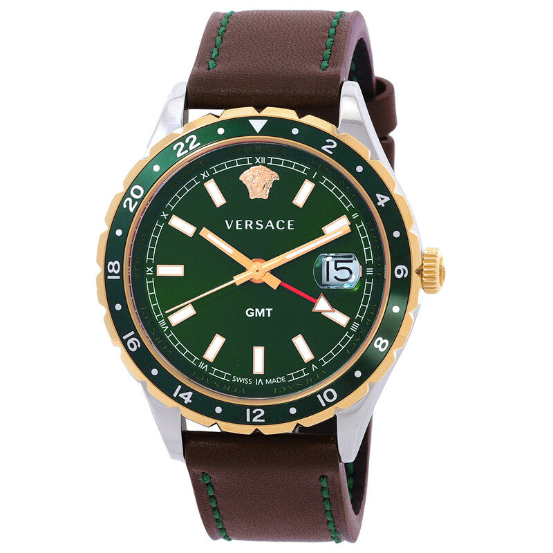 Versace Hellenyium Leather Strap Watch V11090017