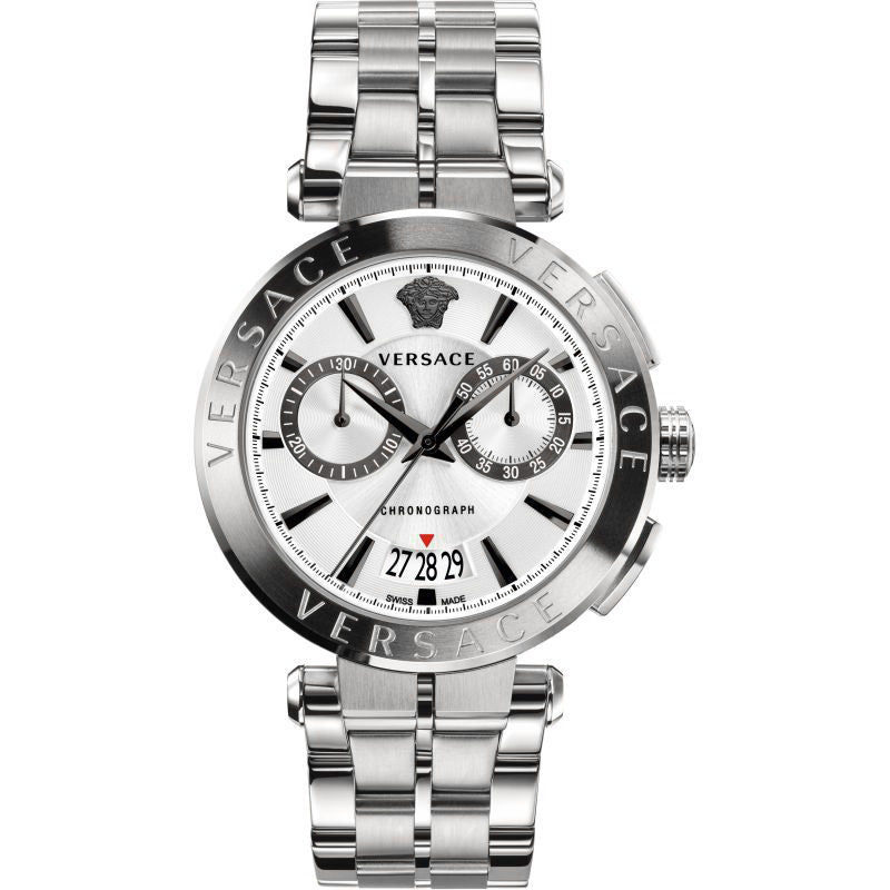 Versace V-Racer Chronograph Silver Men's Watch  VBR040017 - Dawson Watches