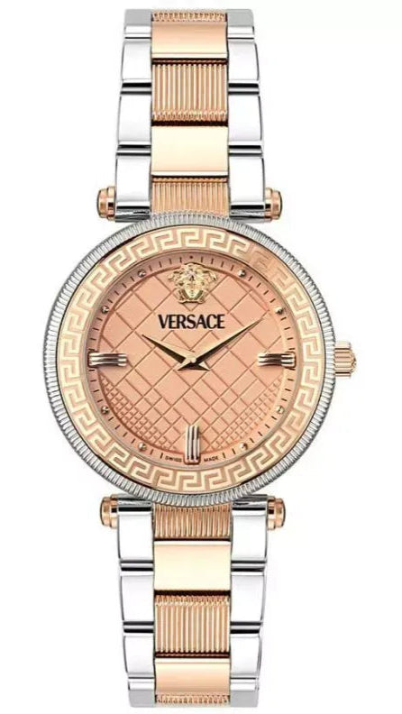 Versace Reve Analog Rose Gold Dial Two Tone Steel Strap Women's Watch - VE8B00424