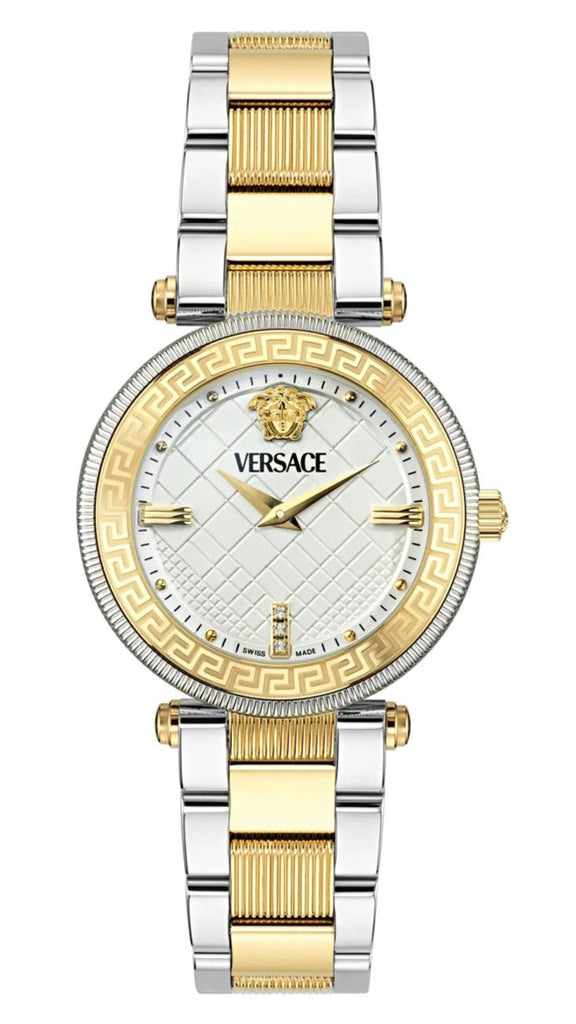Versace Reve Analog White Dial Two Tone Steel Strap Women's Watch - VE8B00724
