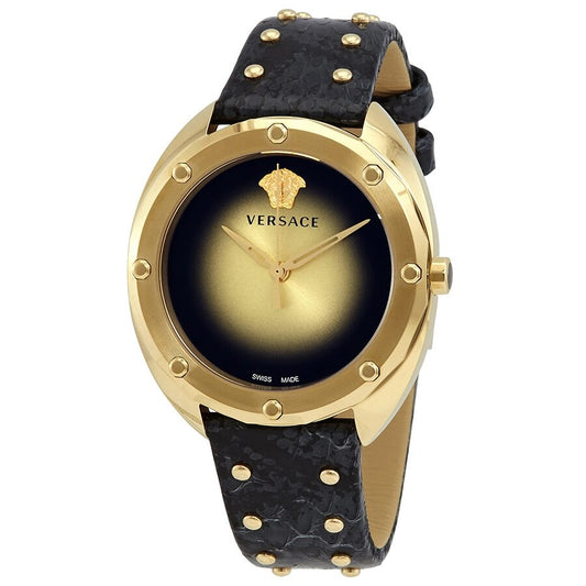 Versace Shadov Quartz Champagne Dial Ladies Watch VEBM00318 - BigDaddy Watches