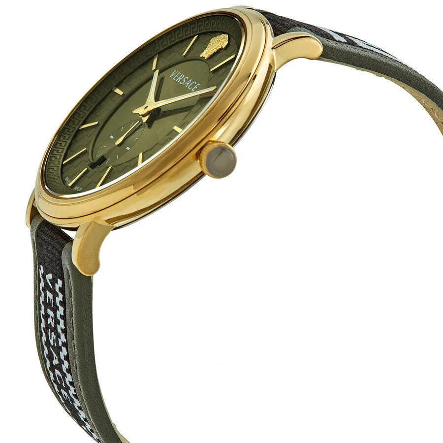 Versace V-Circle Quartz Green Dial Watch - VEBQ01519
