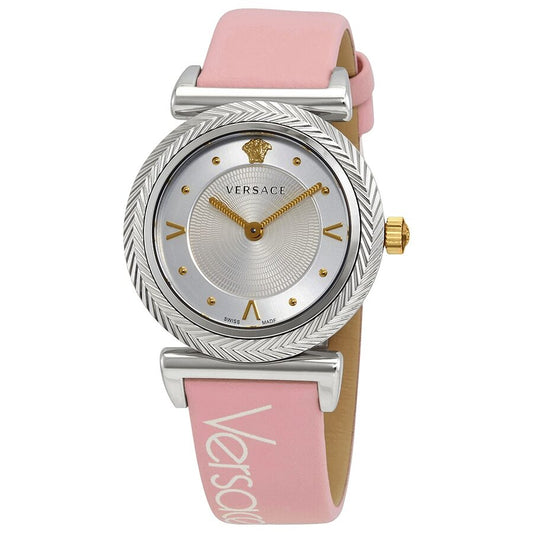 Versace V-Motif Quartz Silver Dial Ladies Watch VERE00118 - BigDaddy Watches