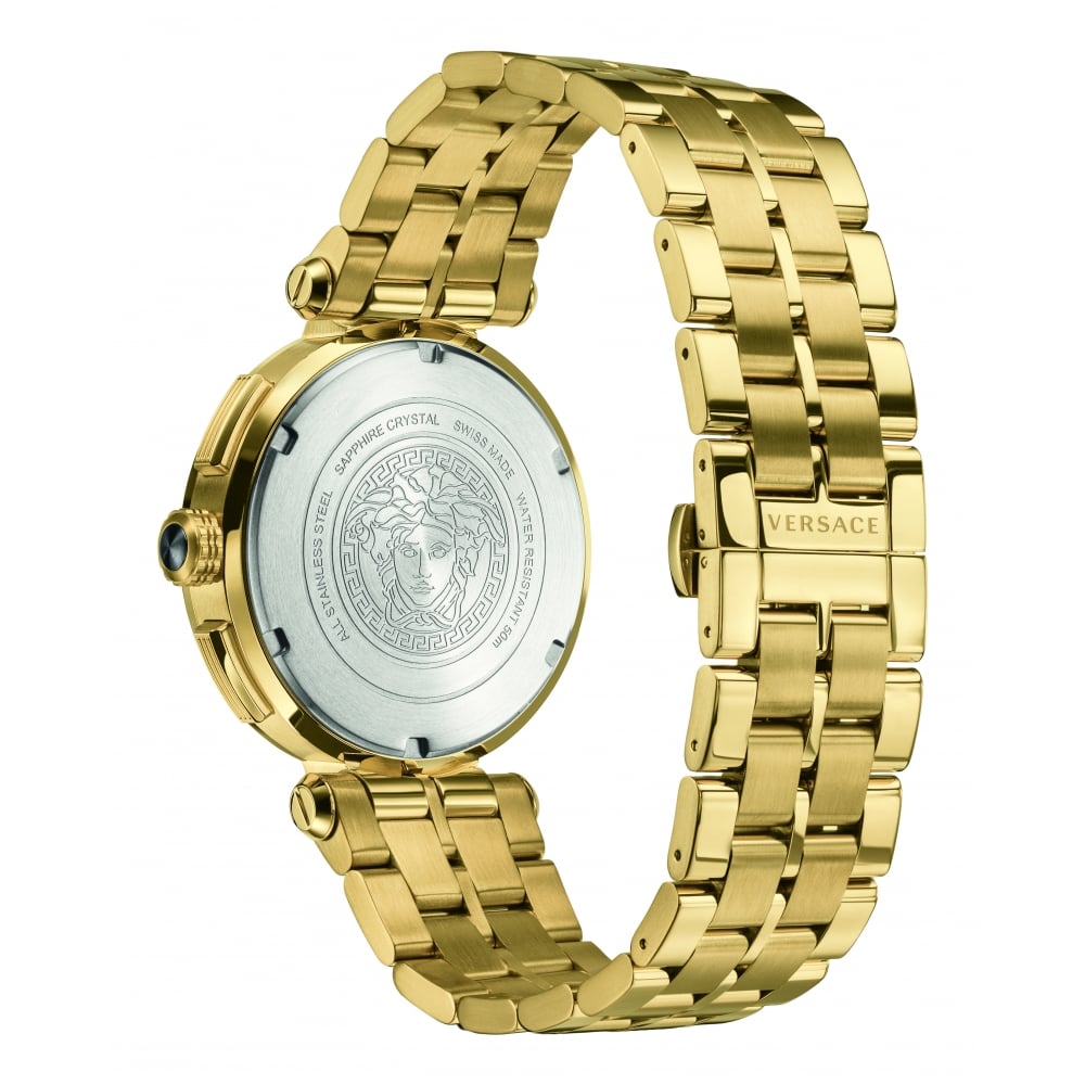Versace V-Racer Aion Gold Chronograph Watch - VBR060017
