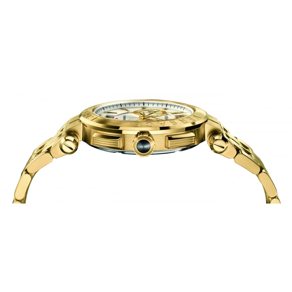 Versace V-Racer Aion Gold Chronograph Watch - VBR060017