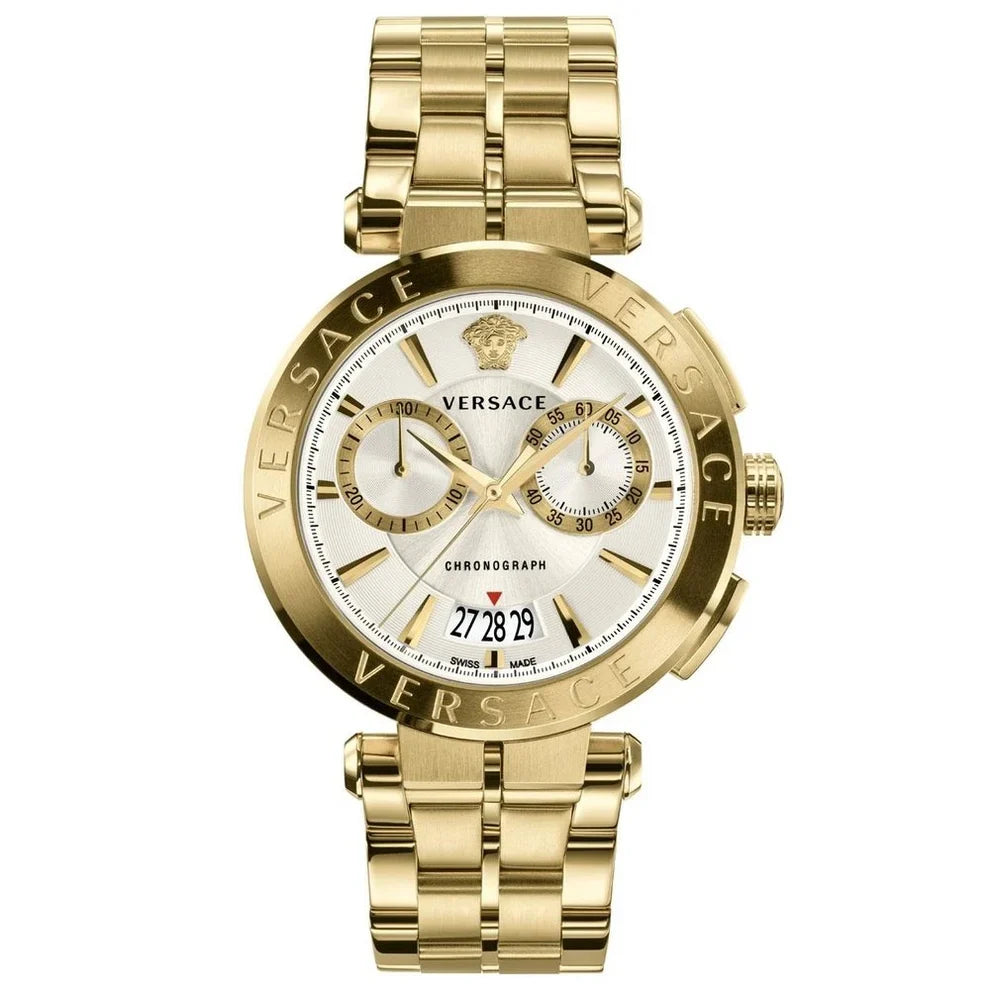 Versace V-Racer Aion Gold Chronograph Watch - VBR060017