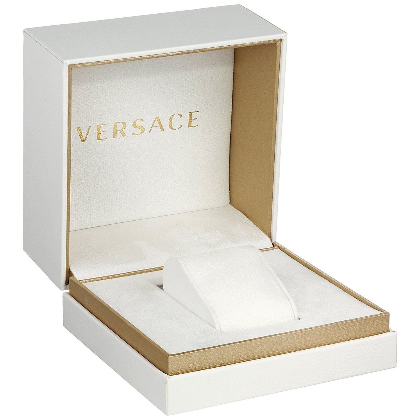 Versace V-Helix Ivory Dial Leather Strap Ladies Watch VQG010015