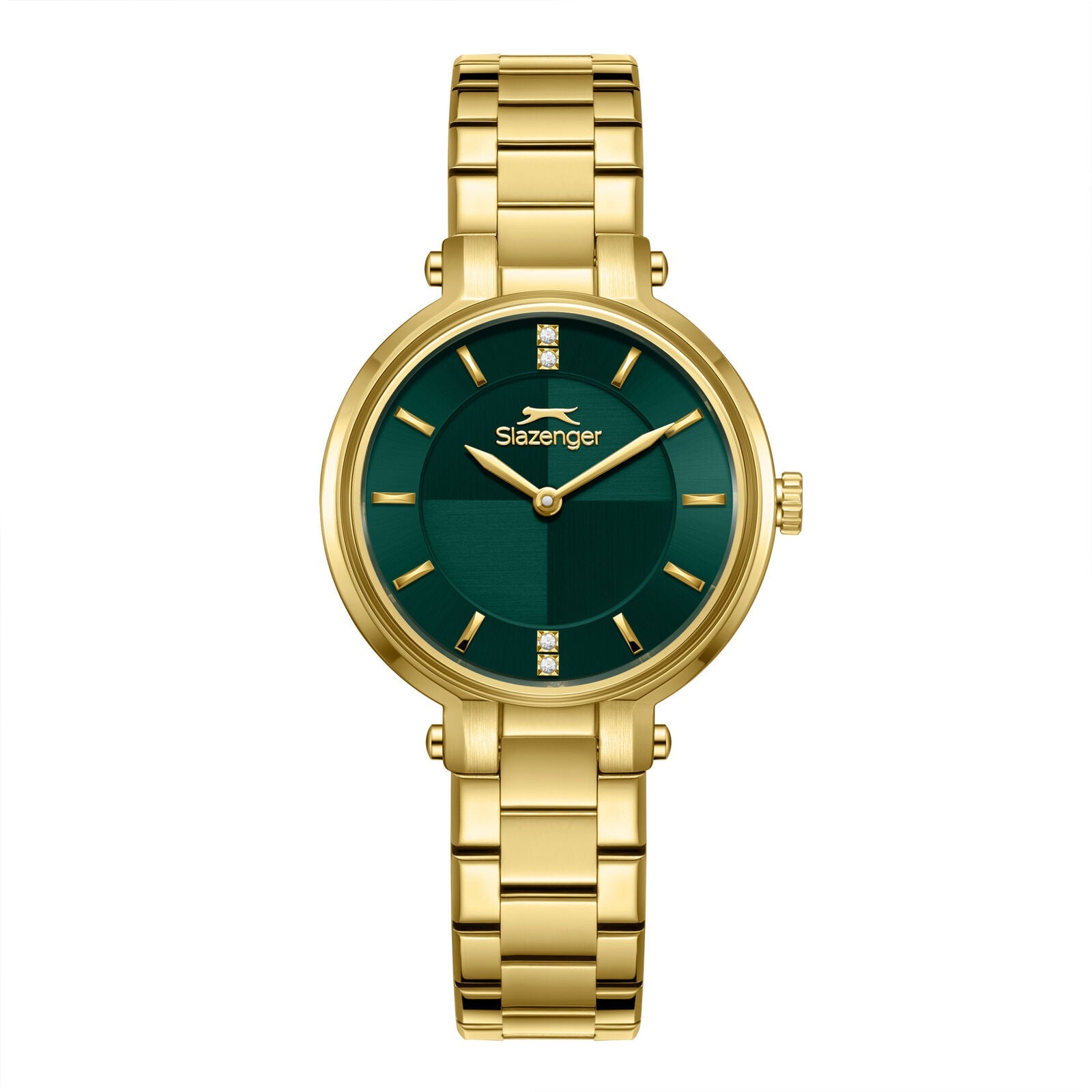 Slazenger Green Sunray Dial Gold Watch - SL.09.2593.3.170