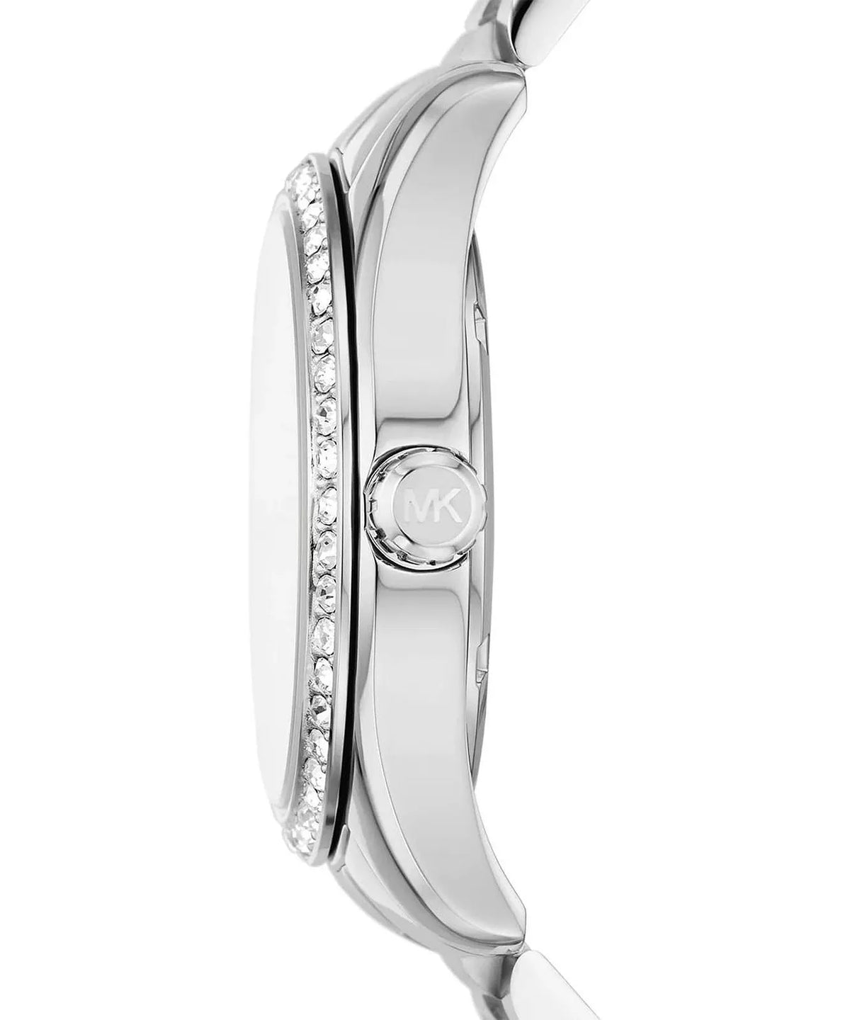 Michael Kors Lexington Crystals White Dial Silver Steel Strap Women's Watch - MK1087