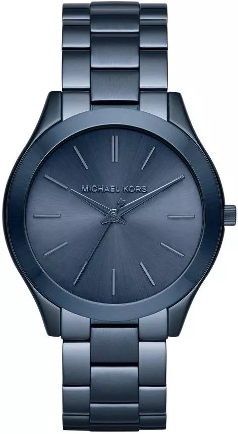 Michael Kors Slim Runway Blue Dial Blue Ion-plated Ladies Watch - MK3419